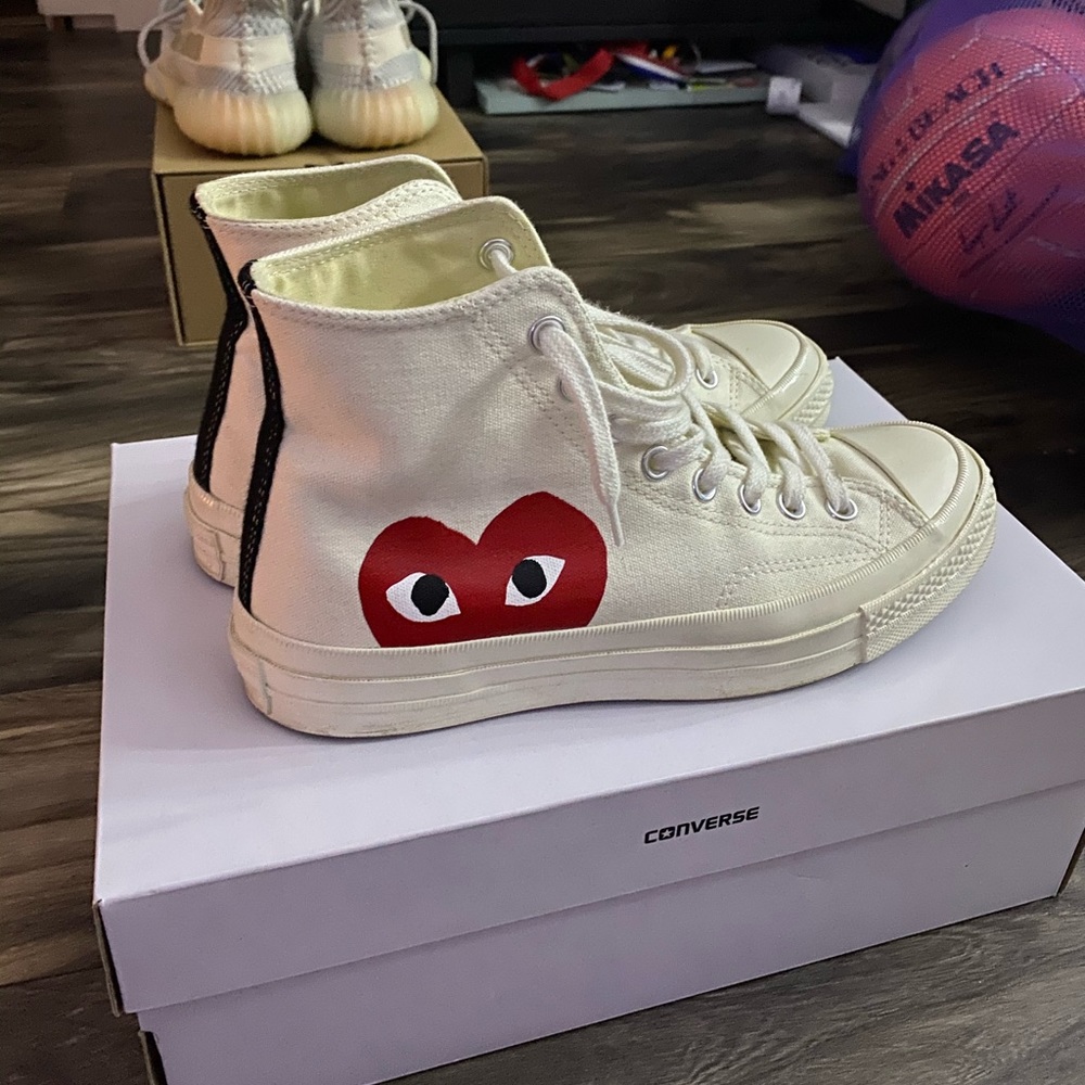 comme des garcons high top converse